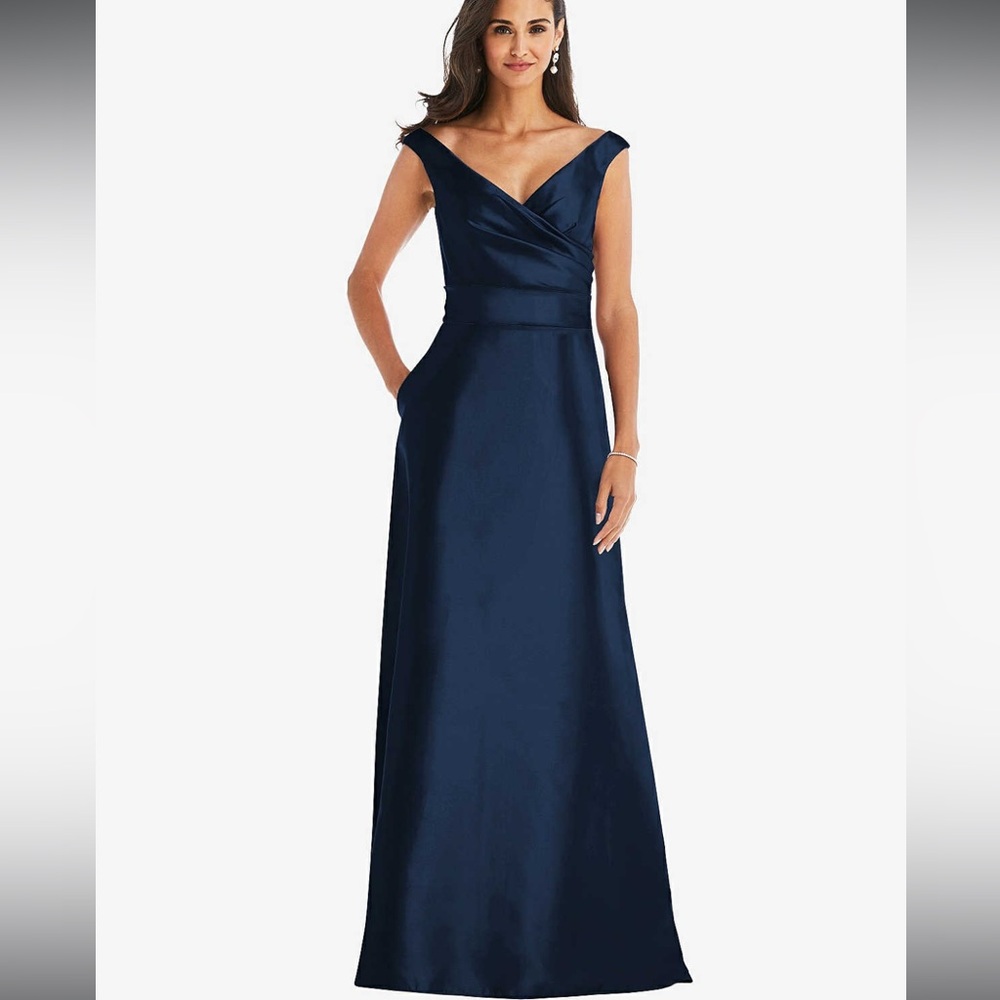 ALFRED SUNG MIDNIGHT BLUE FORMAL PROM EVENING DRESS. VARIOUS SIZES. NWT